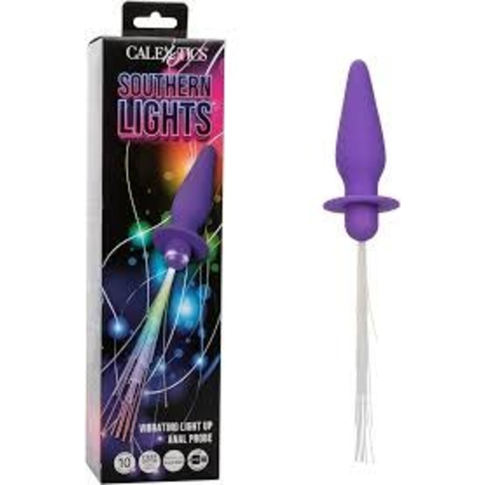 CALEXOTICS SOUTHERN LIGHTS VIBRATING BUTT PLUG IN PURPLE