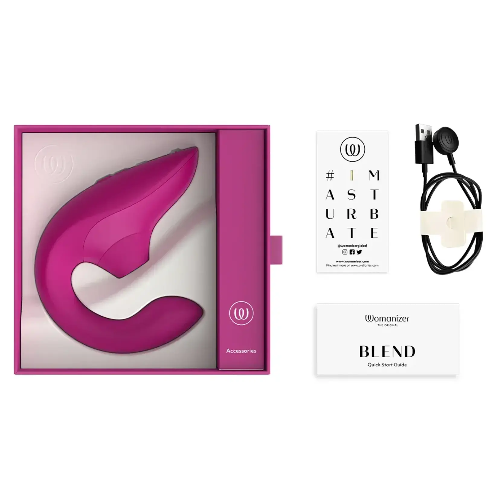 WOMANIZER WOMANIZER BLEND DUAL STIMULATOR IN PINK