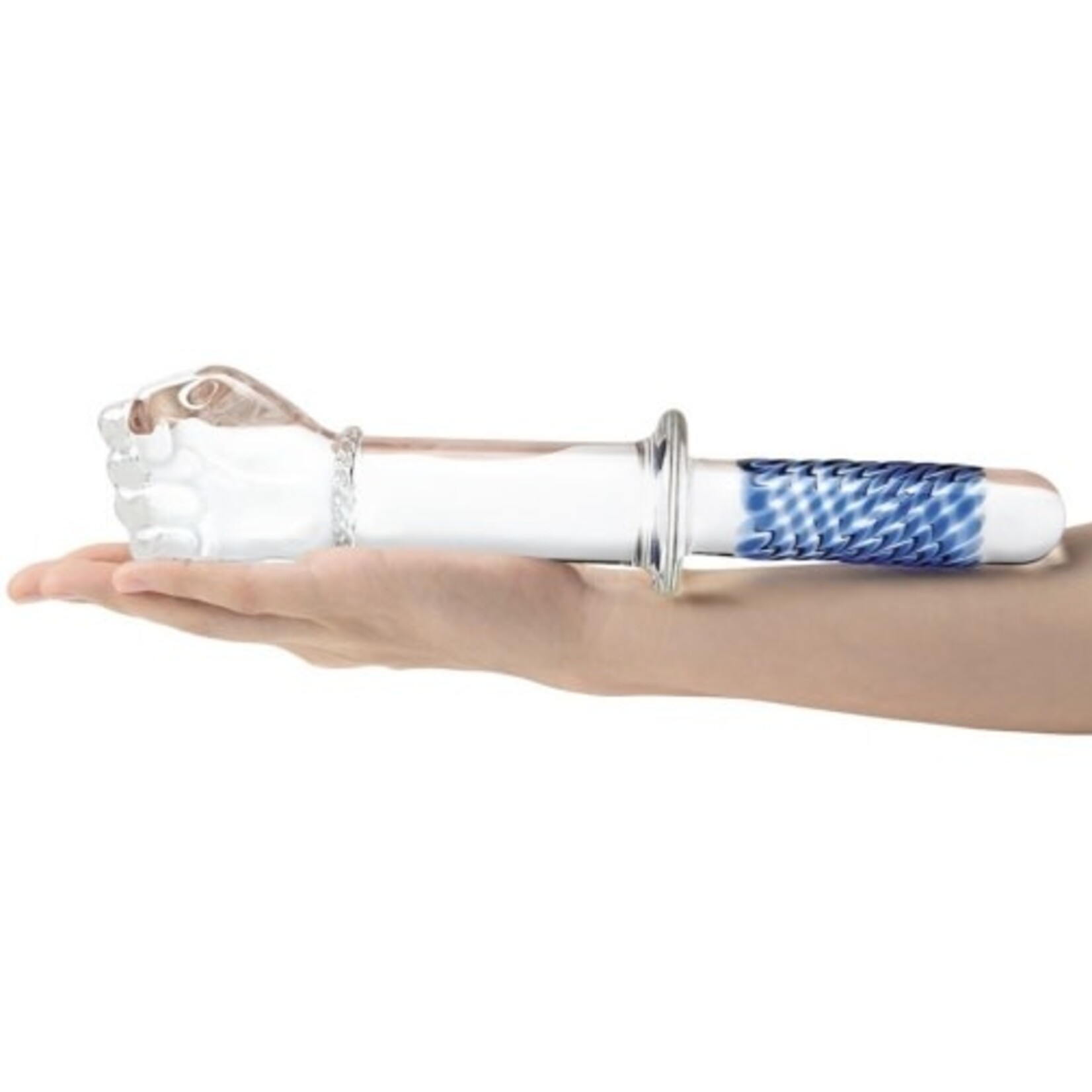 GLAS GLAS 11 INCH GLASS FIST DOUBLE ENDED DILDO