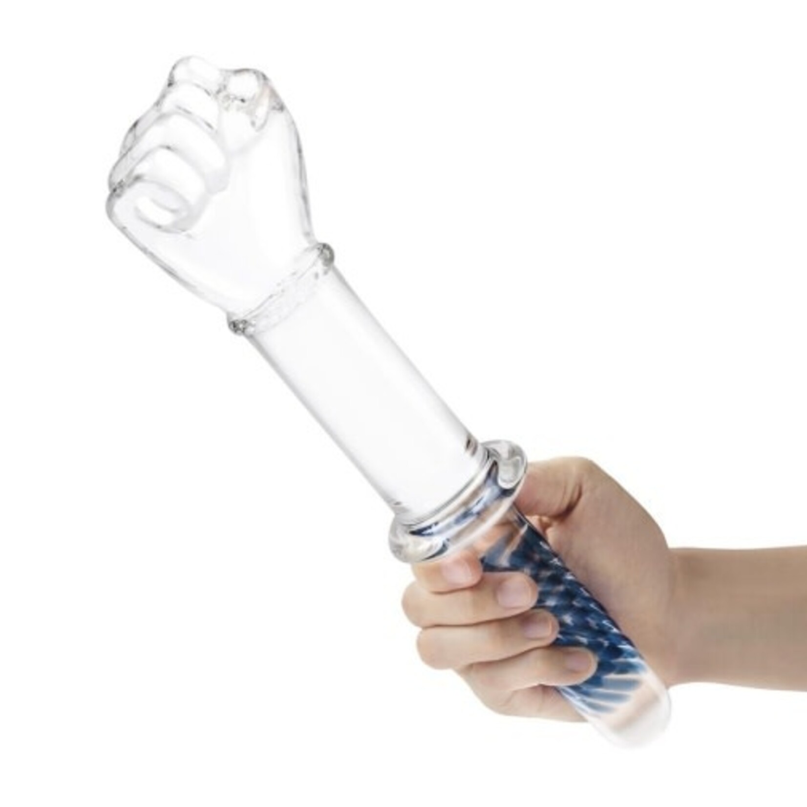 GLAS GLAS 11 INCH GLASS FIST DOUBLE ENDED DILDO