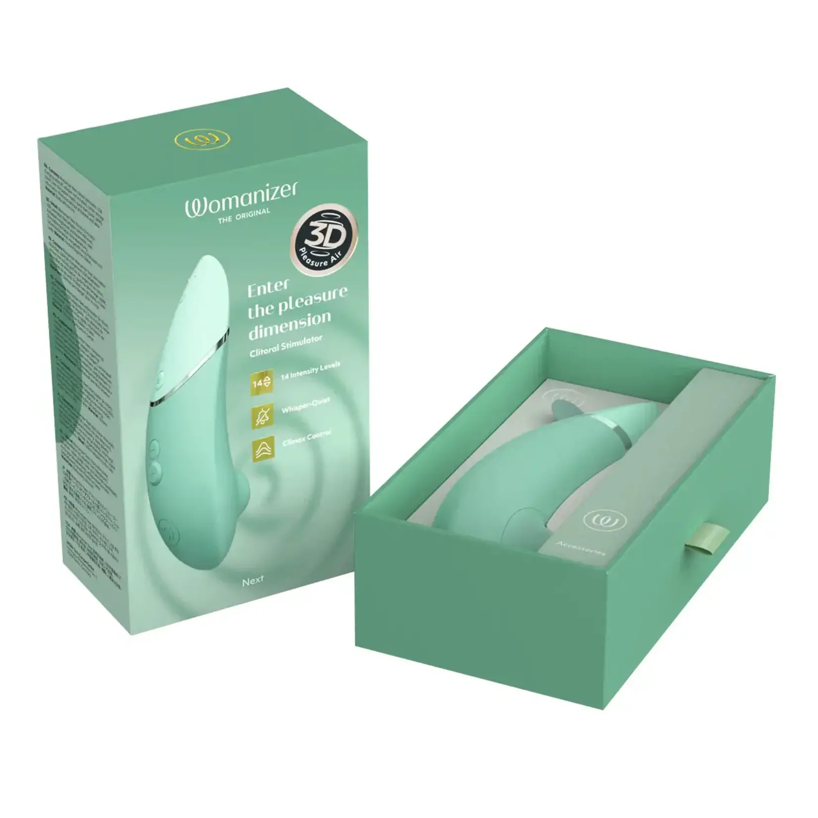 WOMANIZER WOMANIZER NEXT 3D PLEASURE AIR STIMULATOR IN SAGE