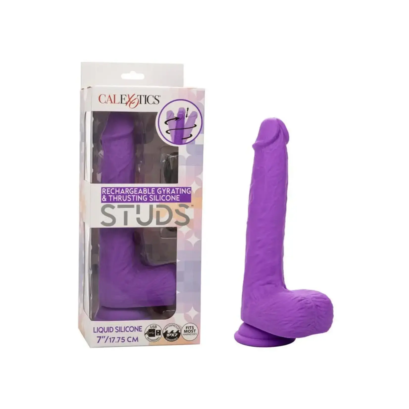 CALEXOTICS RECHARGEABLE GYRATING & THRUSTING SILICONE STUDS