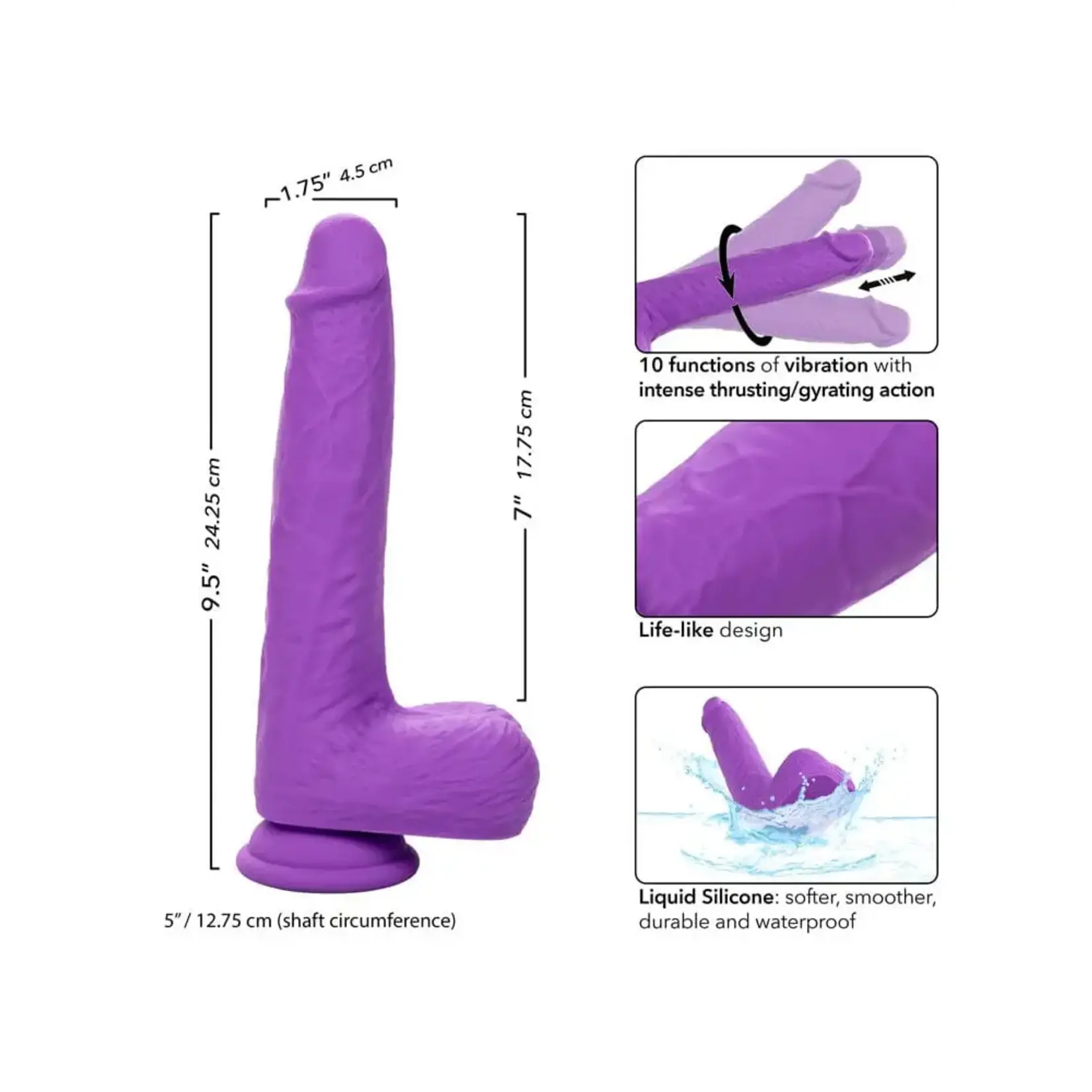 CALEXOTICS RECHARGEABLE GYRATING & THRUSTING SILICONE STUDS