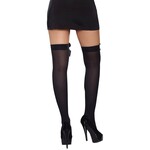 DREAMGIRL LINGERIE DREAMGIRL -  BOW TOP STOCKINGS. BLACK O/S