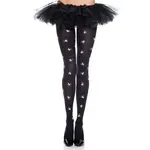 MUSIC LEGS MUSIC LEGS -  SPIDER PANTYHOSE BLACK-WHITE O/S