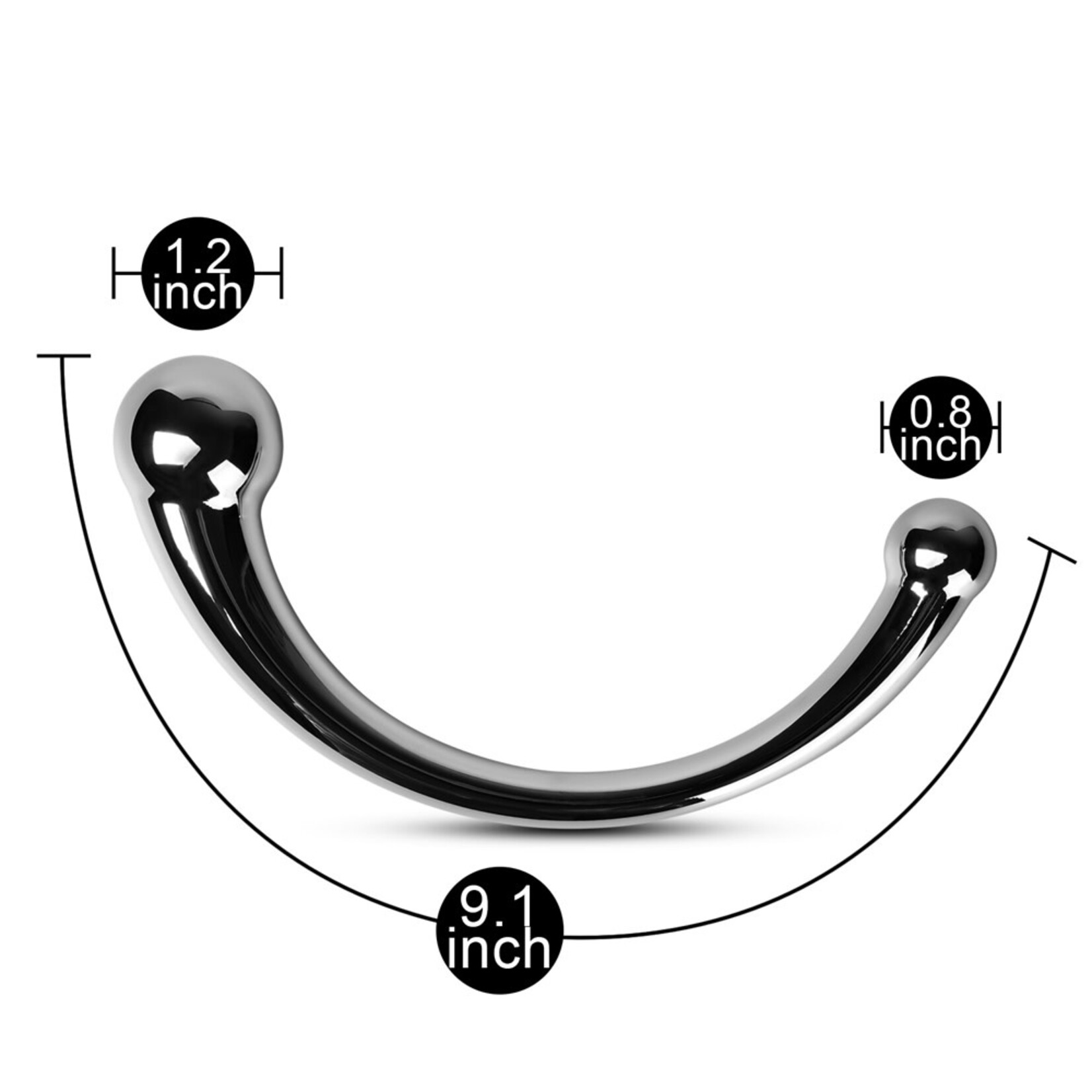 SINSATIONS 9.1'' G-SPOT METAL WAND ANAL PROSTATE MASSAGER