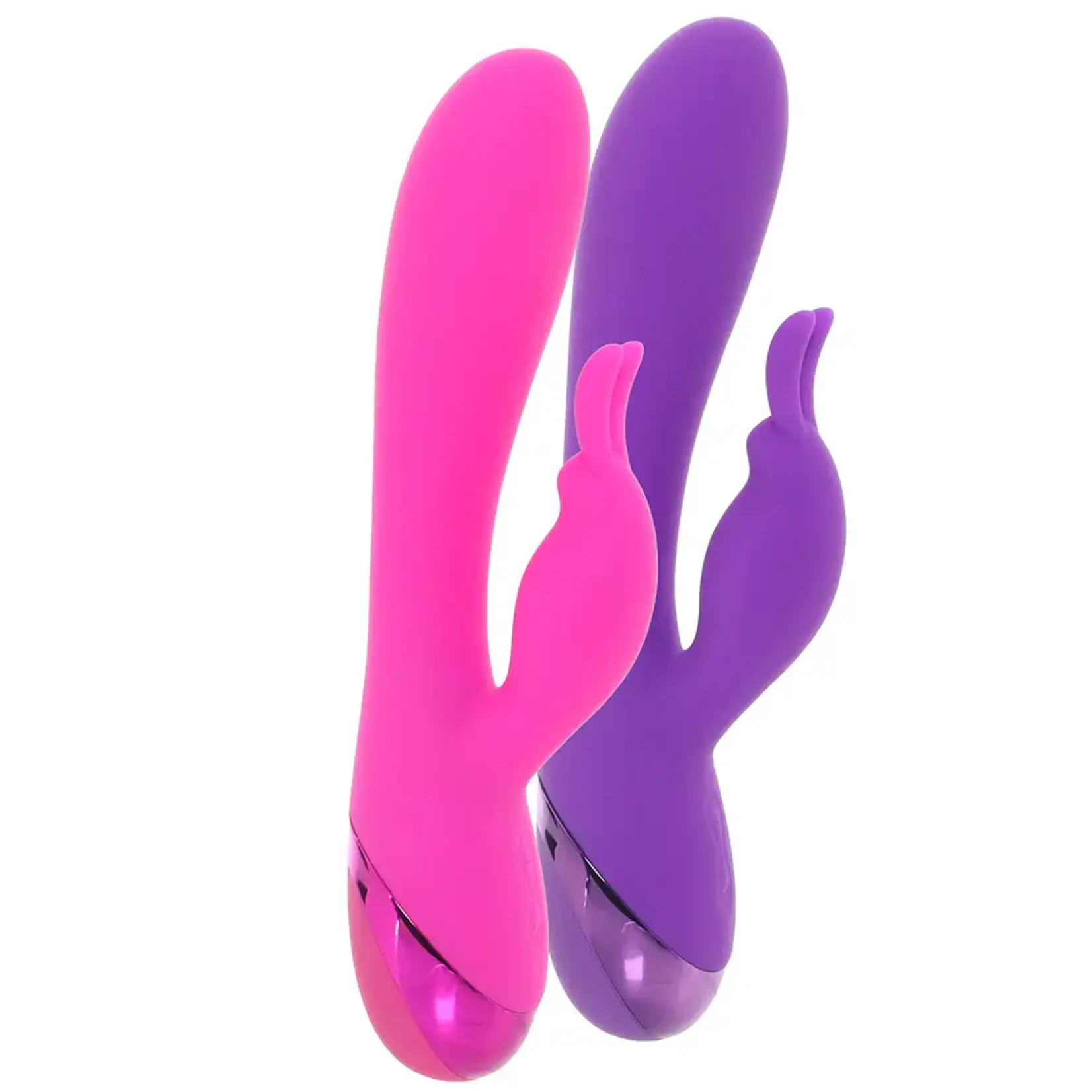 BOGO! SILICONE RABBIT VIBES IN PURPLE & PINK