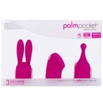 PALMPOCKET EXTENDED - SILICONE MASSAGE HEADS - FOR USE WITH PALMPOWER POCKET - PINK