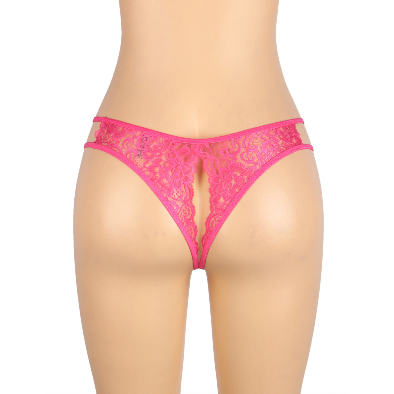 OH YEAH! OH YEAH! -  ROSE SEXY OPEN CROTCH LACE BOW PANTY ROSE XL