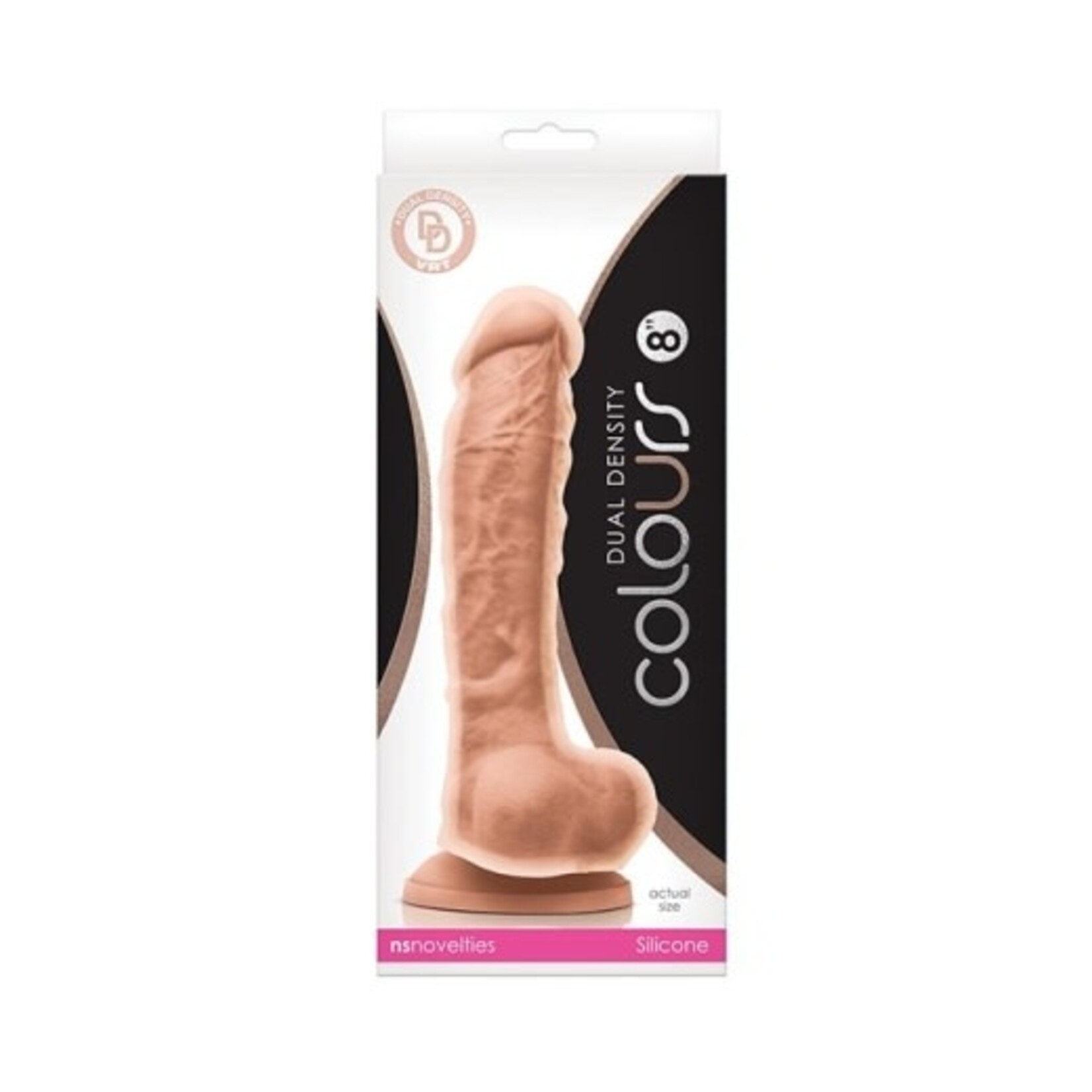 NSNOVELTIES NS - COLOURS - DUAL DENSITY - 8" DILDO - WHITE