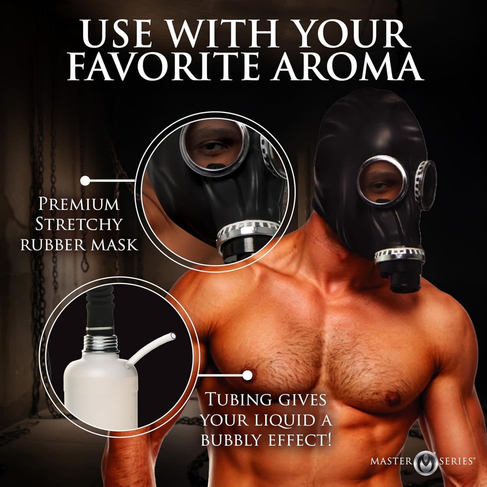 MASTER SERIES MASTER SERIES DARK INHALER GAS MASK WITH BOTTLE