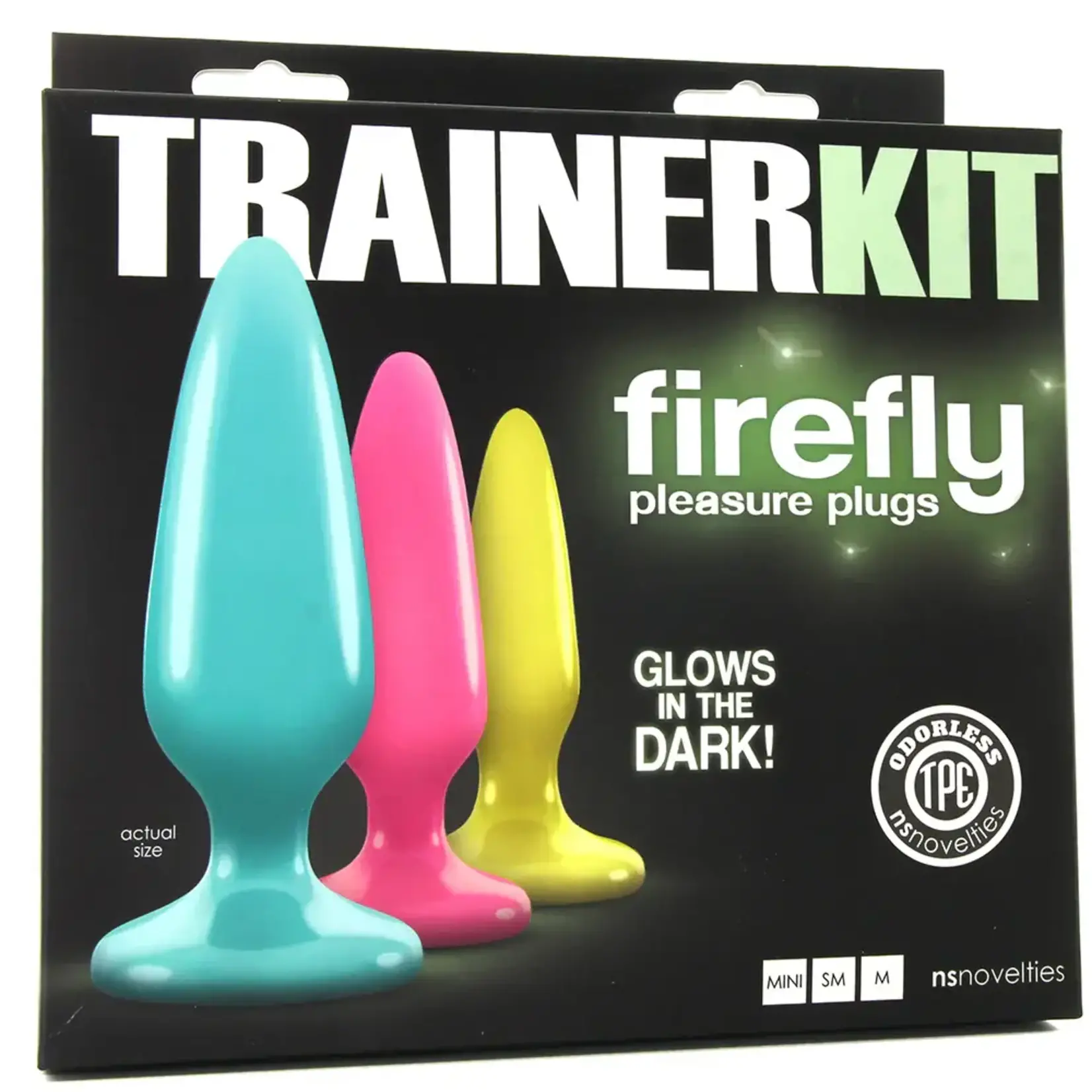 FIREFLY PLEASURE PLUGS TRAINER KIT IN GLOW IN THE DARK