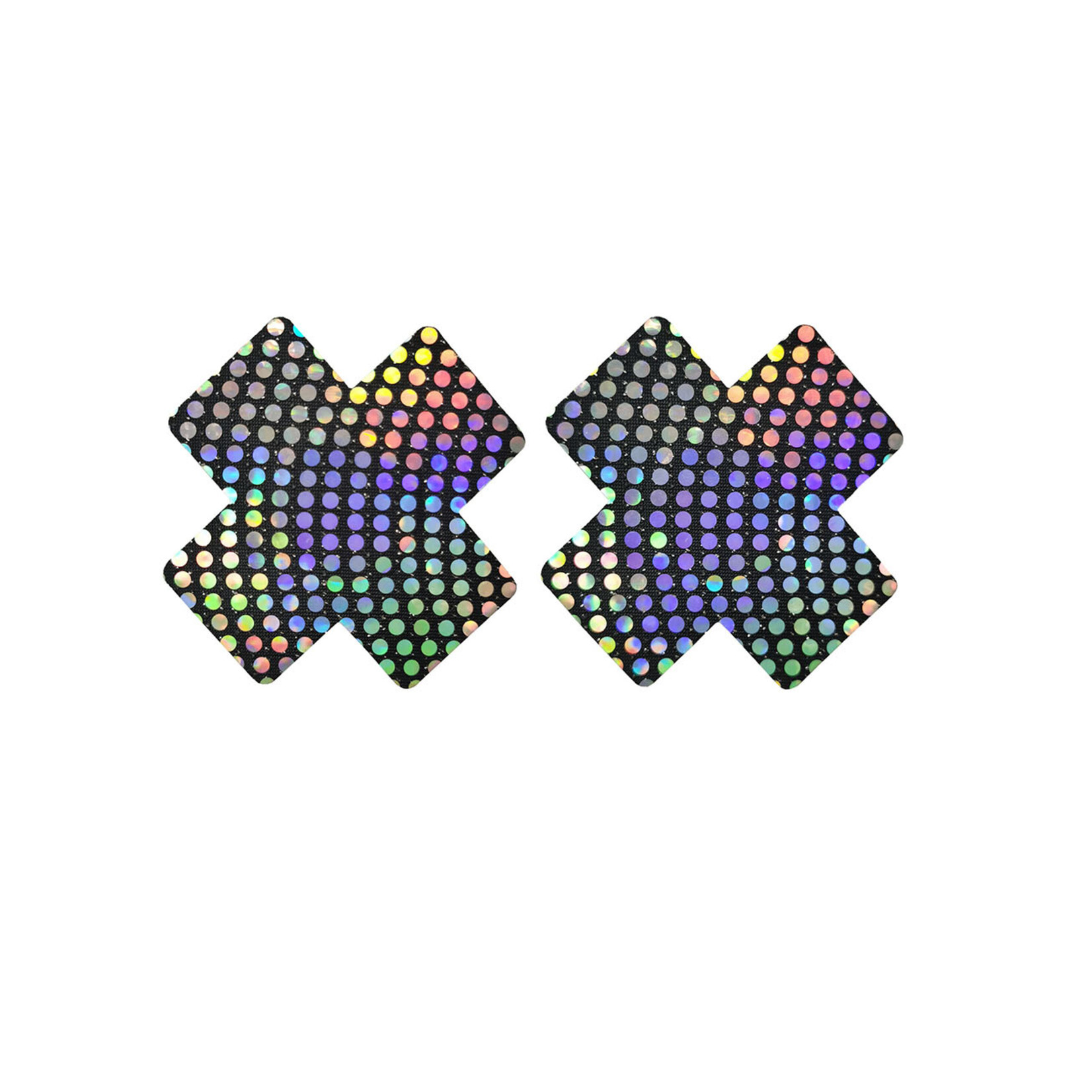 OH YEAH! OH YEAH! -  LASER LOOK CROSS SHAPE NIPPLE COVERS BLACK