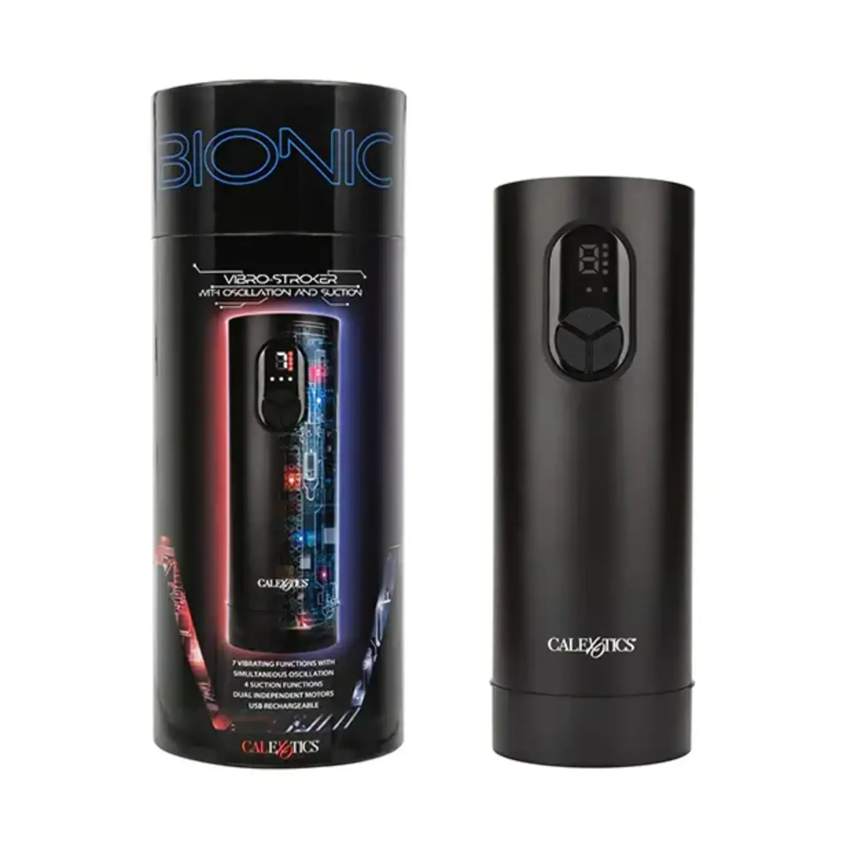 CALEXOTICS BIONIC VIBRO STROKER WITH OSCILLATION AND SUCTION
