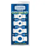 DOC JOHNSON TITANMEN - COCK RING SET CLEAR