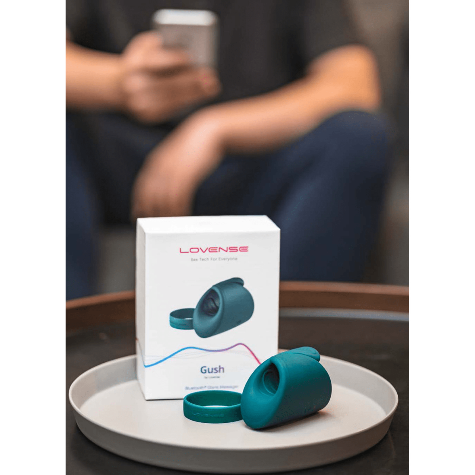 LOVENSE LOVENSE GUSH - BLUETOOTH REMOTE-CONTROLLED GLANS MASSAGER - GREEN