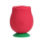 SHOTS SHOTS - THE ROSE 10 SPEED AIR PULSE VIBE SILICONE/RECHARGEABLE/WATERPROOF - RED