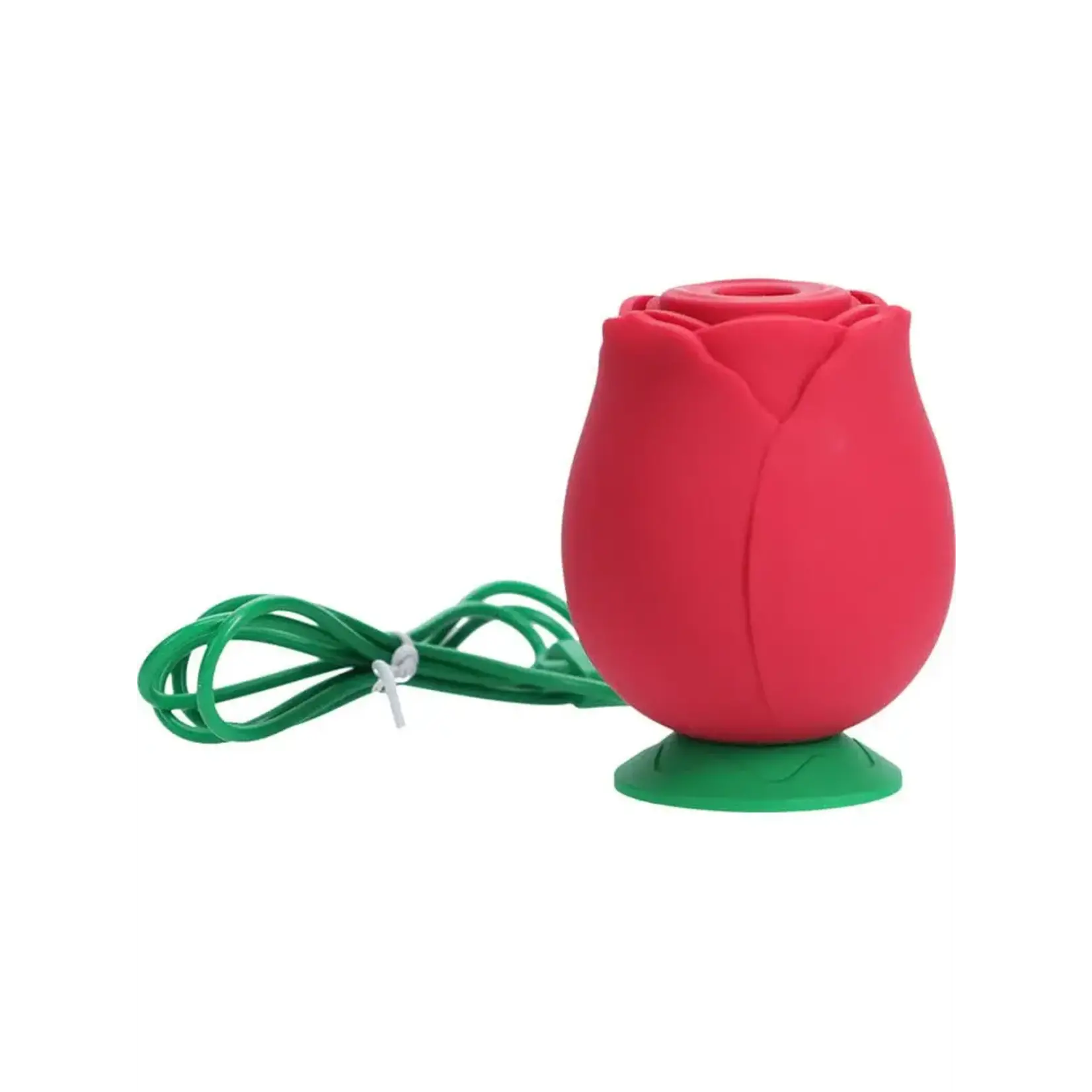 SHOTS SHOTS - THE ROSE 10 SPEED AIR PULSE VIBE SILICONE/RECHARGEABLE/WATERPROOF - RED