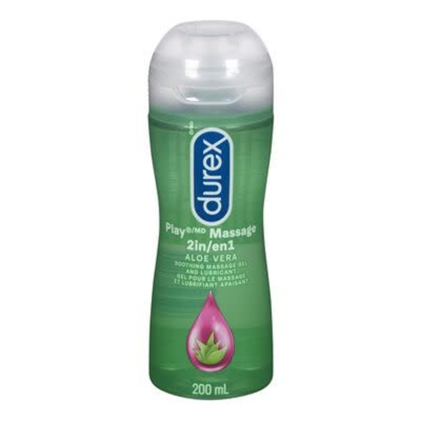 DUREX CONDOMS AND DUREX PLAY PLAY 2 IN 1 ALOE VERA MASSAGE GEL & LUBRICANT IN 6.76OZ/200 6.76OZ/200ML