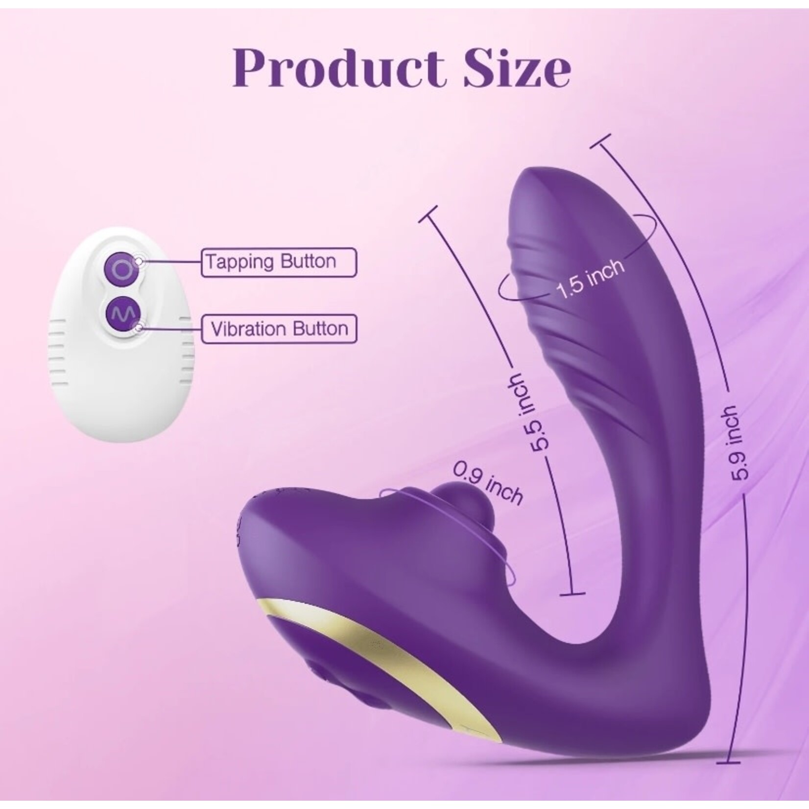 TRACY'S DOG TRACY'S DOG - OG POP TAPPING VIBRATOR PURPLE