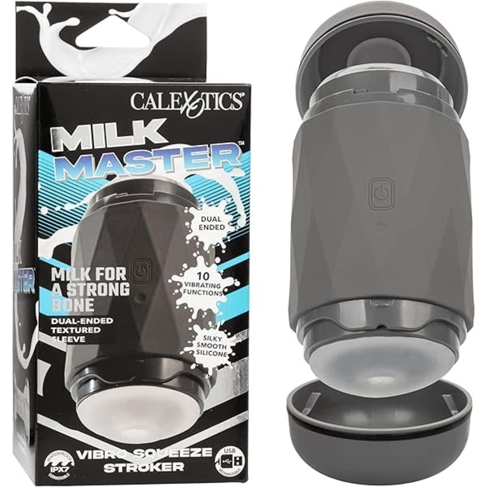 CALEXOTICS MILK MASTER VIBRO SQUEEZE STROKER
