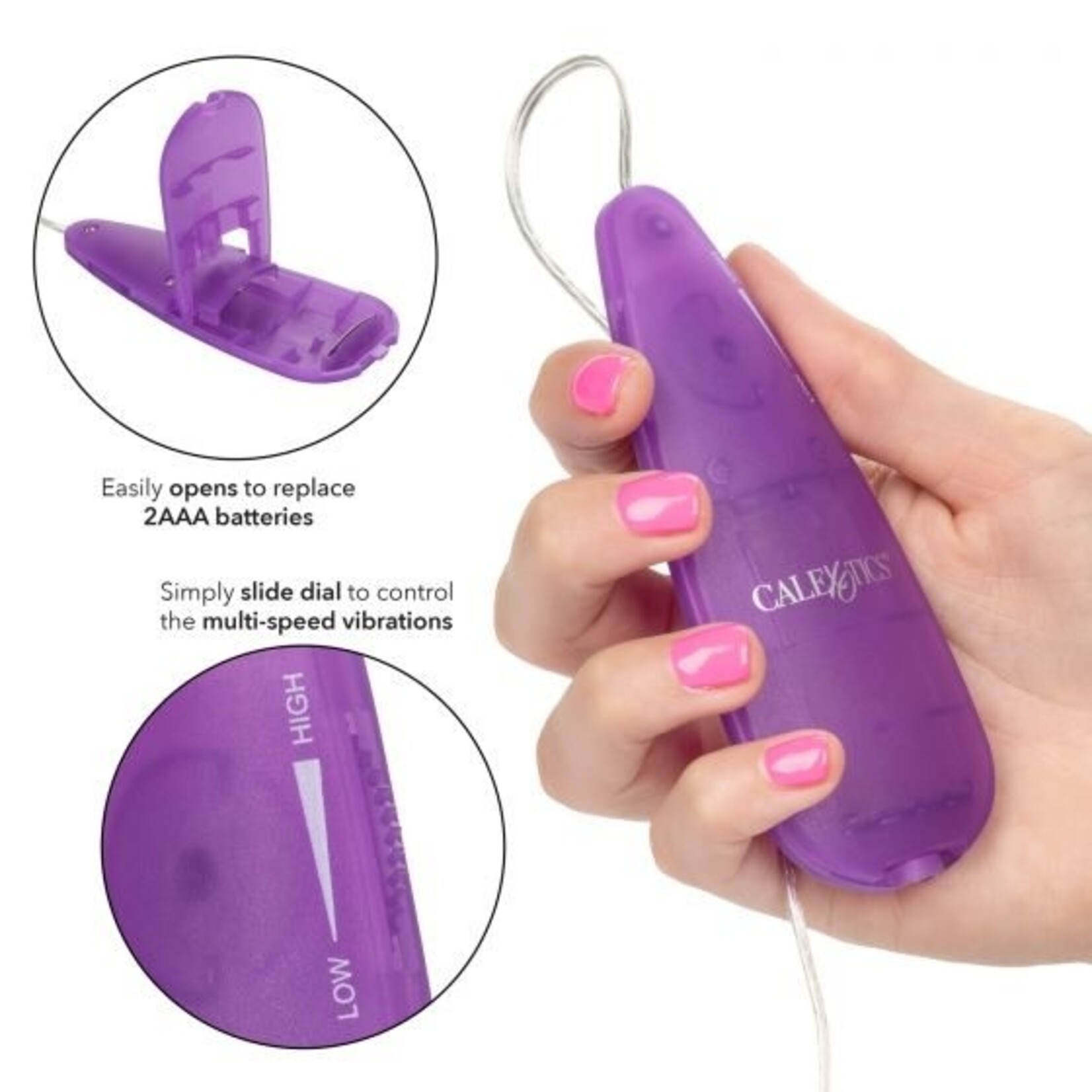 CALEXOTICS SLIM TEARDROP BULLET - PURPLE