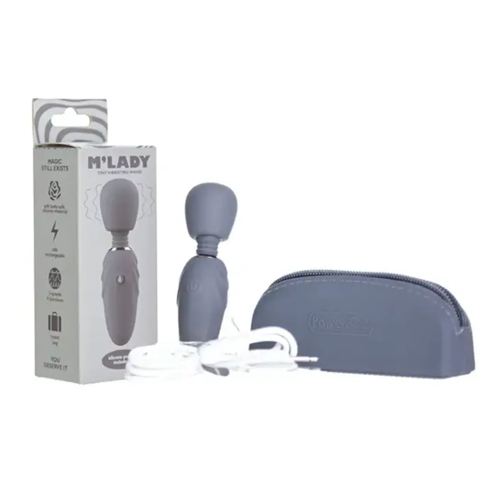 M'LADY TINY VIBRATING WAND - GREY