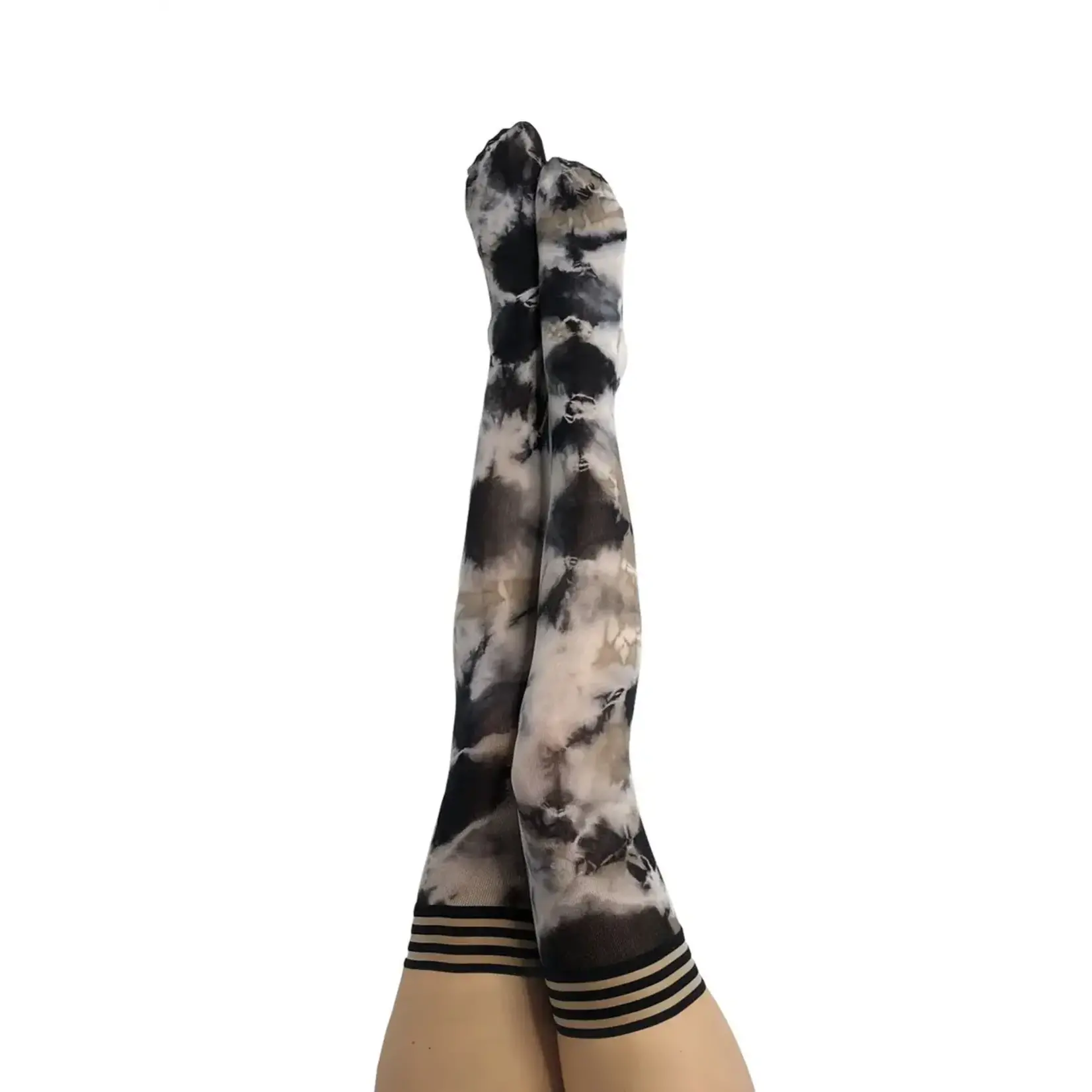 KIX'IES KIX' IES -  MACKENZIE TIE DYE TAN & BLACK THIGH HIGH SIZE C