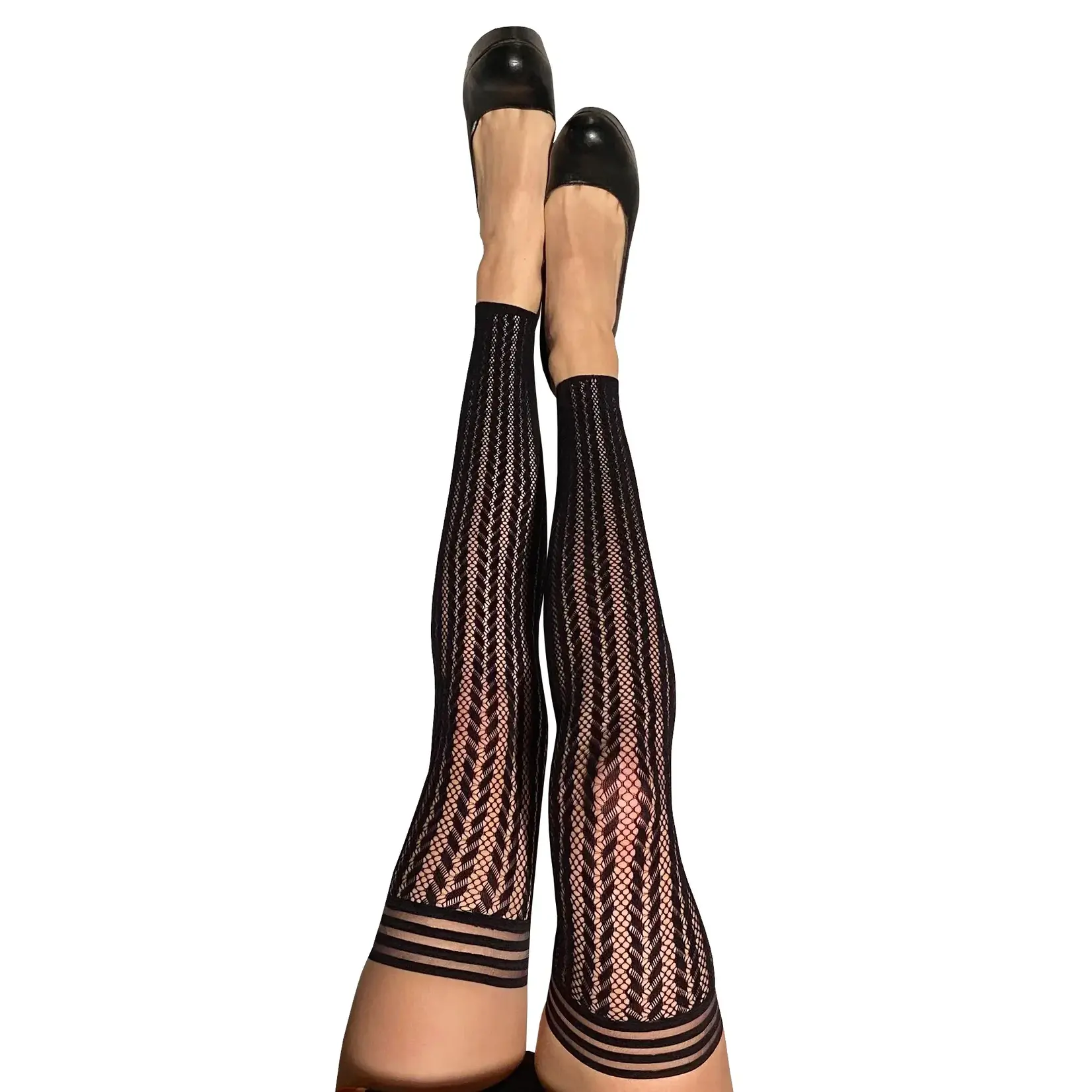 KIX'IES KIX' IES -  LINDSAY FOOTLESS THIGH HIGH BLACK SIZE B