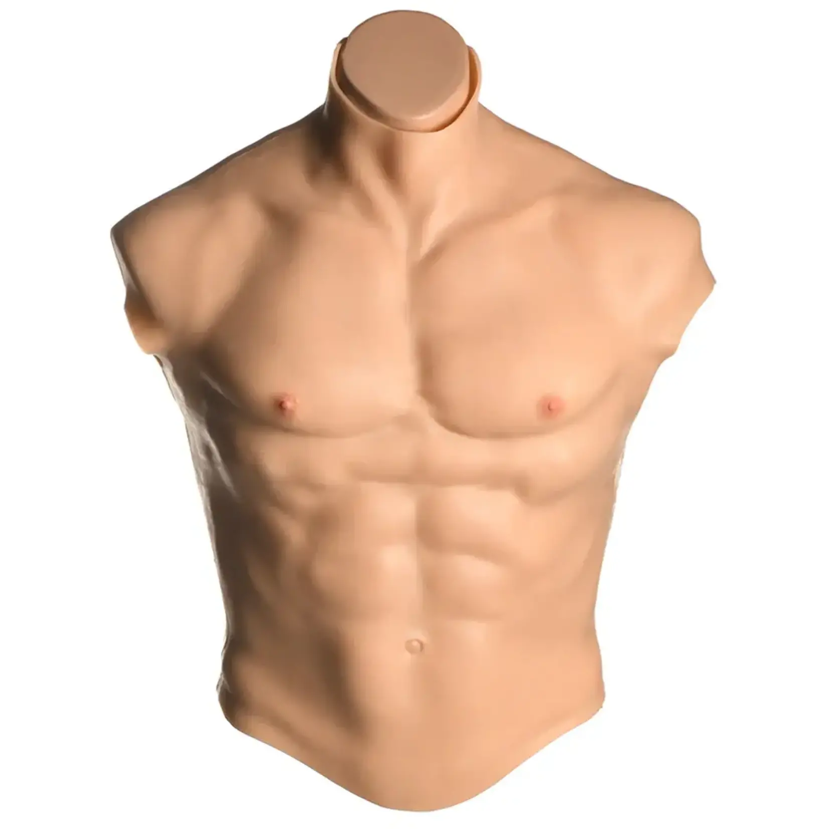 MASTER SERIES MASTER SERIES RIPPED SILICONE MALE CHEST IN MEDIUM