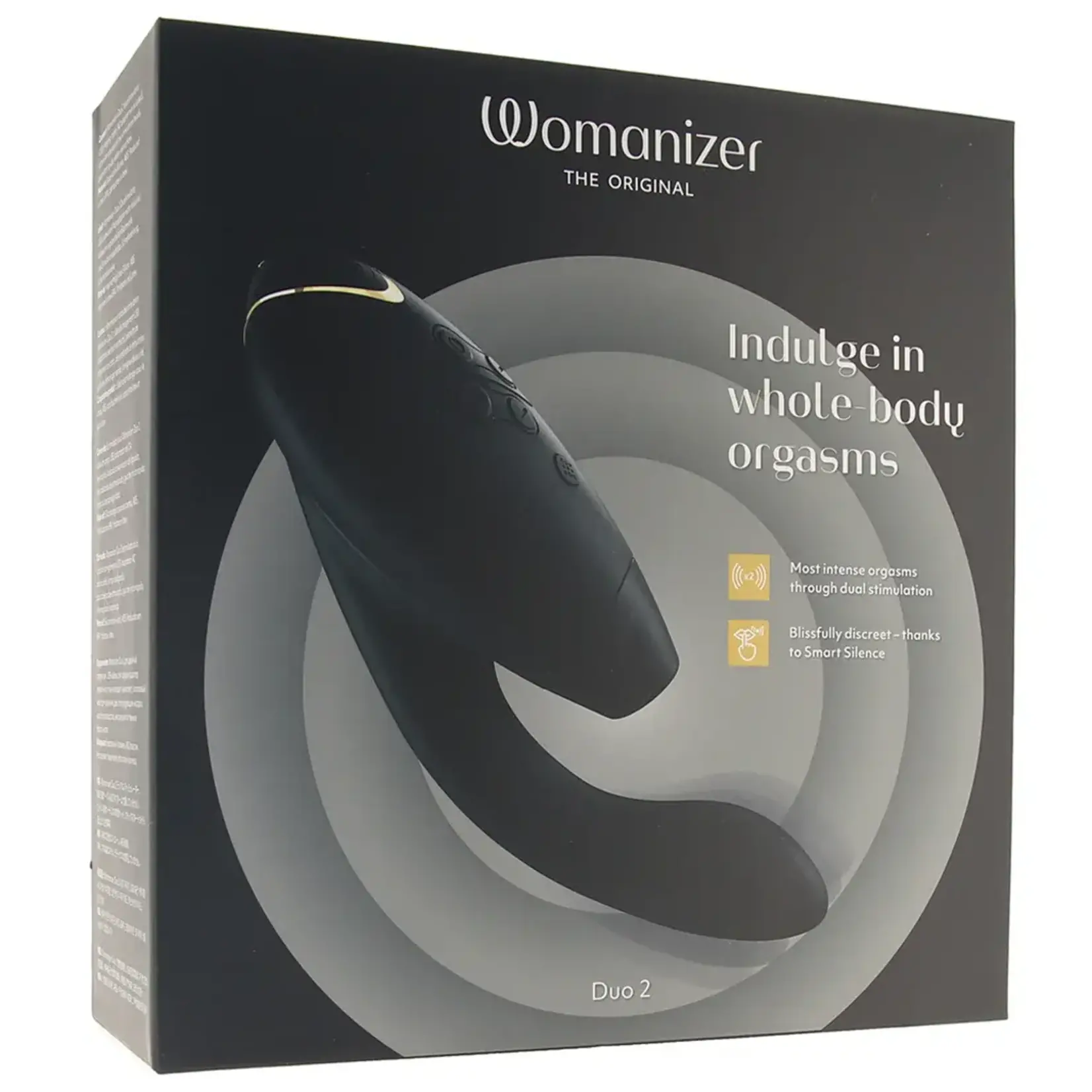 WOMANIZER WOMANIZER DUO 2 CLITORAL & G-SPOT STIMULATOR IN BLACK