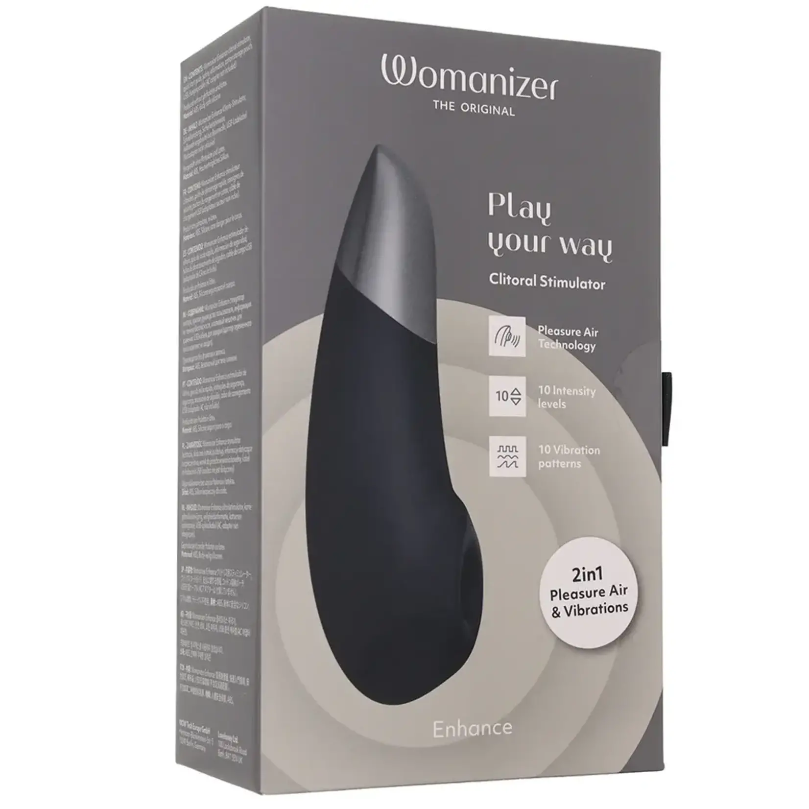WOMANIZER WOMANIZER ENHANCE PLEASURE AIR VIBE IN BLACK