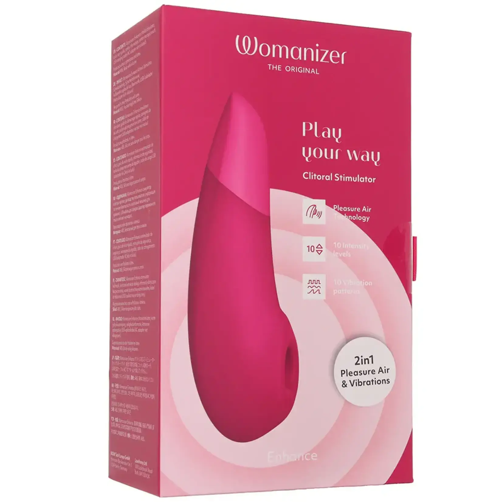 WOMANIZER WOMANIZER ENHANCE PLEASURE AIR VIBE IN PINK