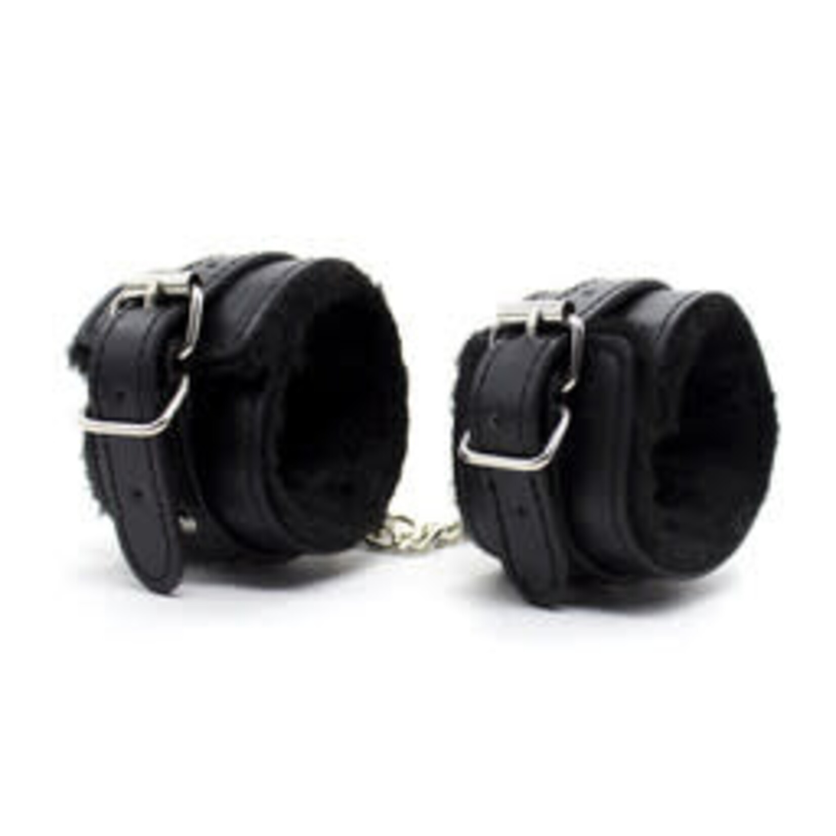 FETISH  BOUTIQUE VELVET WRIST CUFFS BLACK