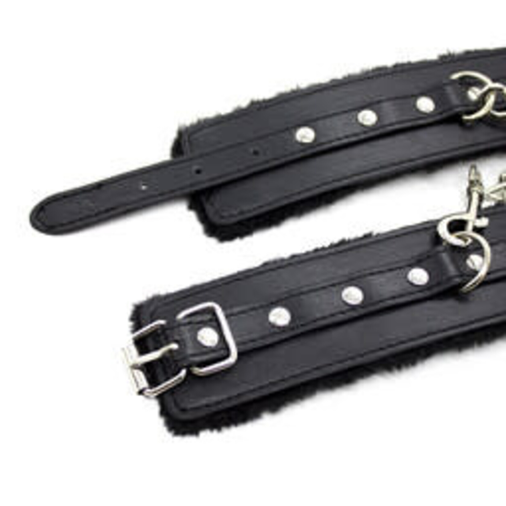 FETISH  BOUTIQUE VELVET WRIST CUFFS BLACK
