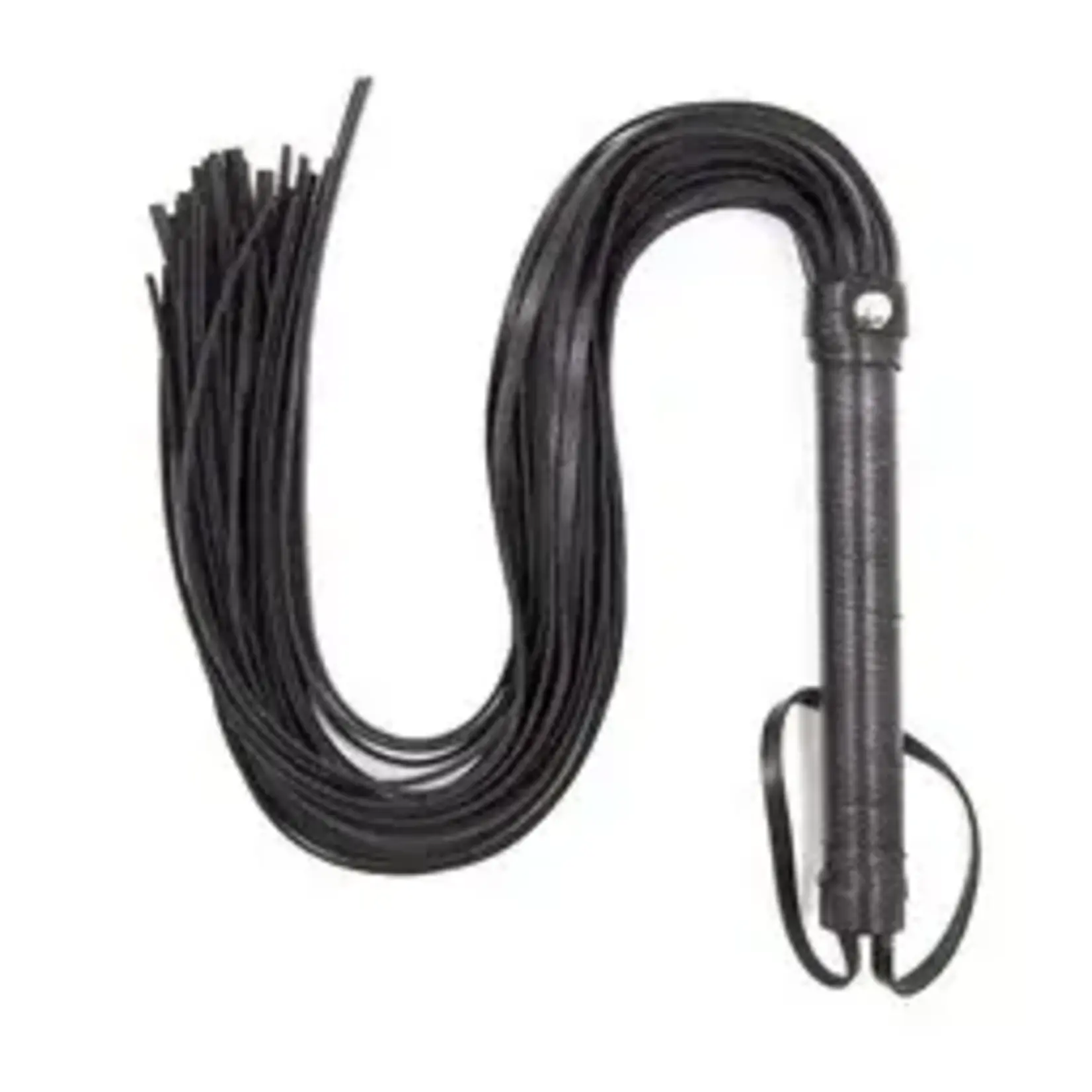 FETISH BOUTIQUE DELUX  EXTRA-LONG FLOGGER BLACK