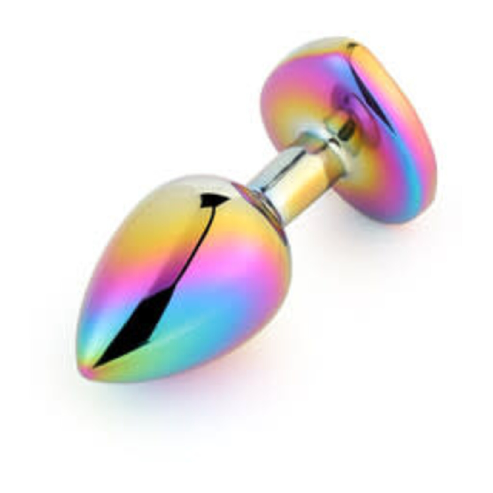 JEWELLED SECRET HEART BUTT PLUG RAINBOW -LARGE