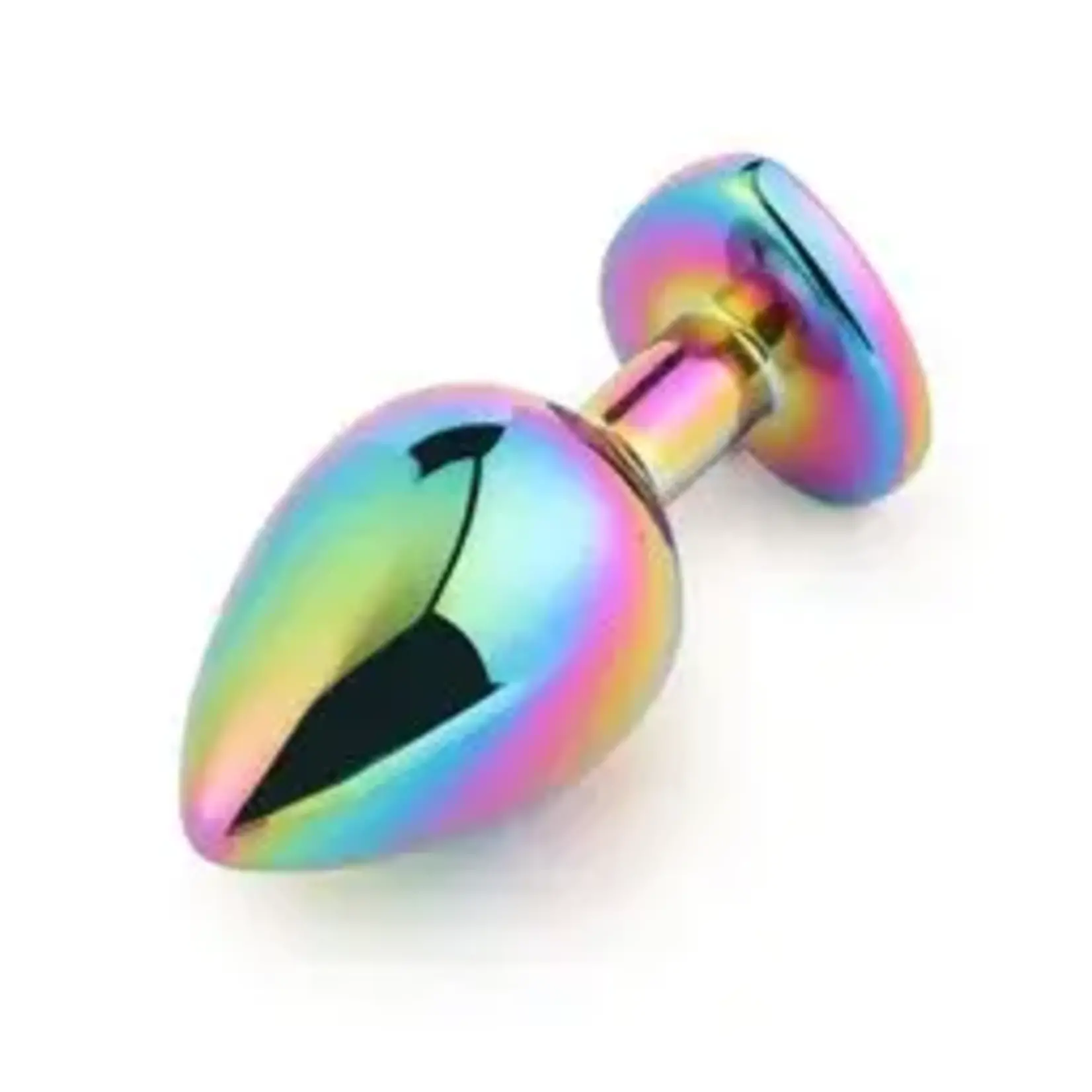 JEWELLED SECRET HEART BUTT PLUG RAINBOW -SMALL