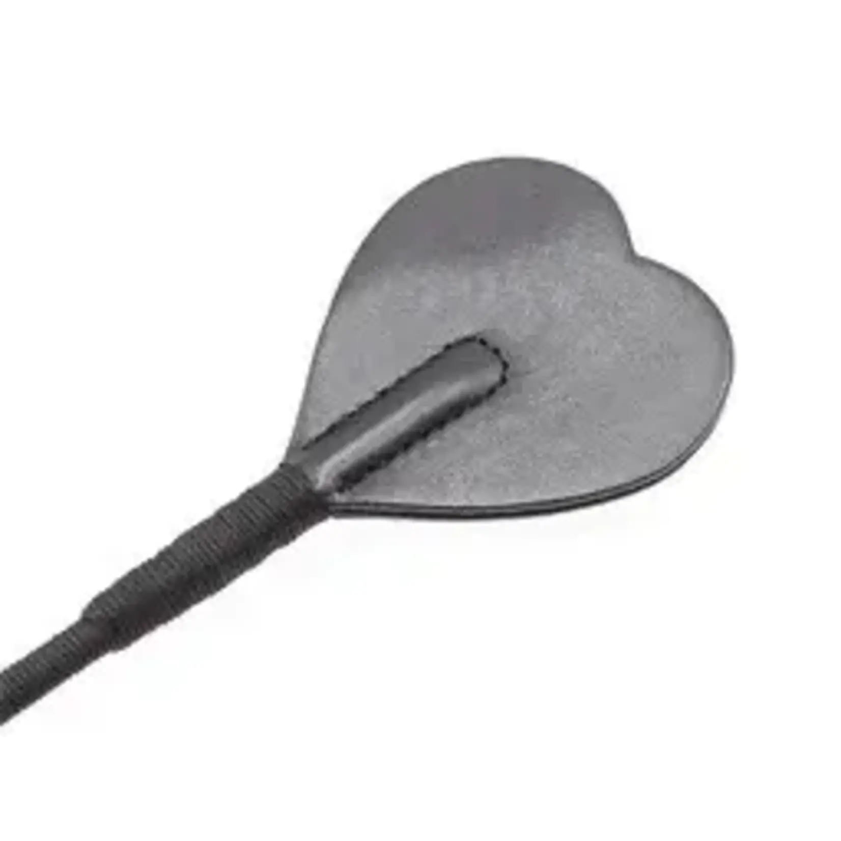 FETISH BOUTIQUE HEART RIDING CROP BLACK
