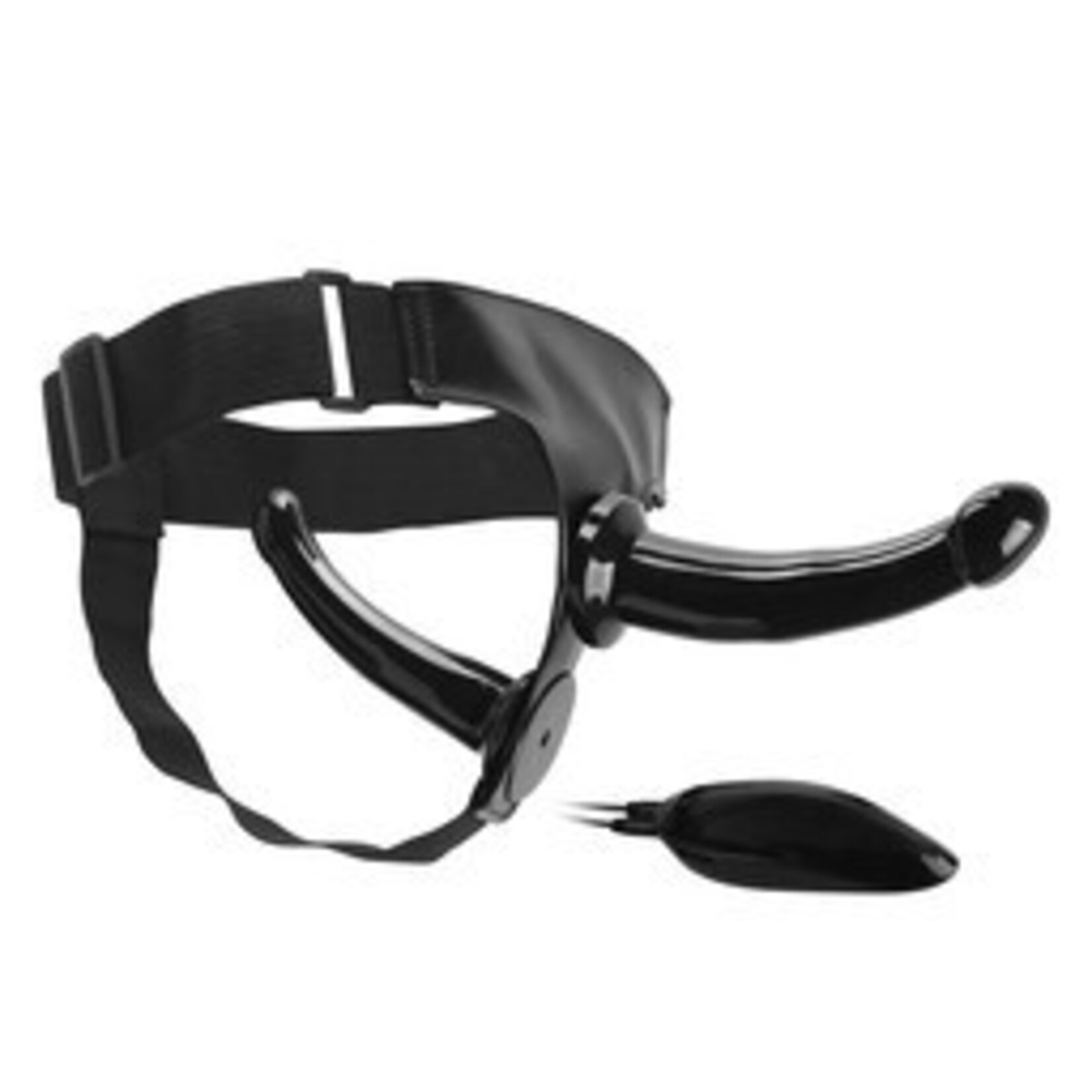 BLACK MAGIC UNISEX VIBRATING STRAP-ON DILDO