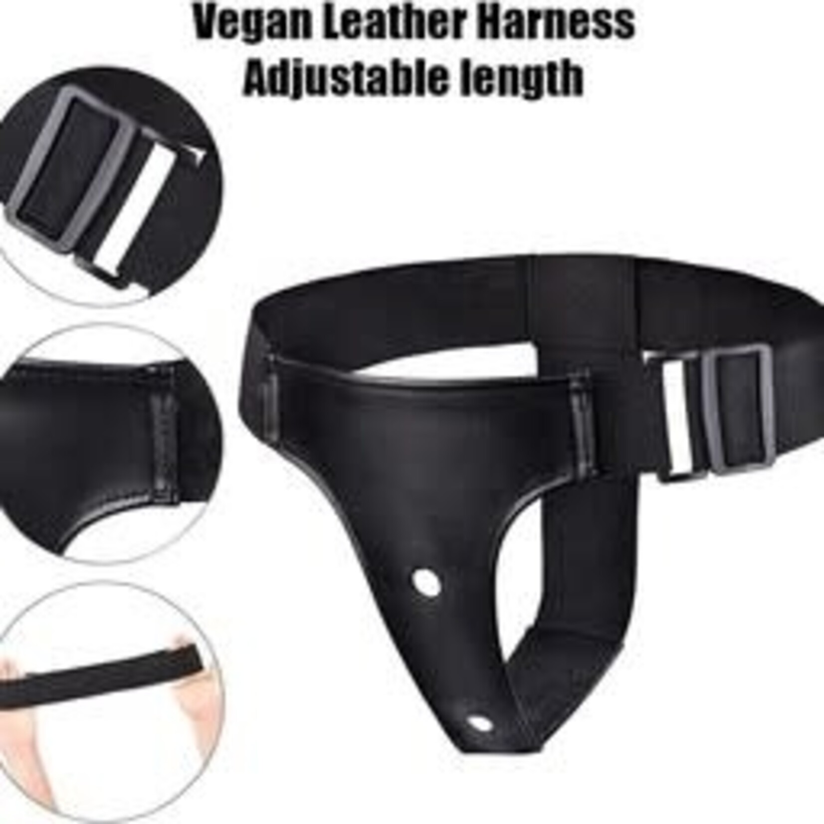 BLACK MAGIC UNISEX VIBRATING STRAP-ON DILDO