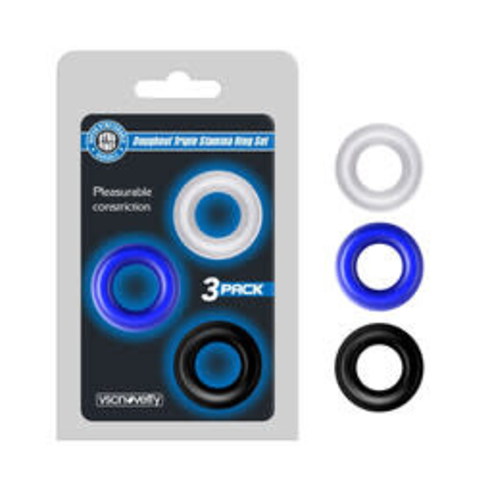 DOUGHNUT TRIPLE STAMINA RING SET BLACK