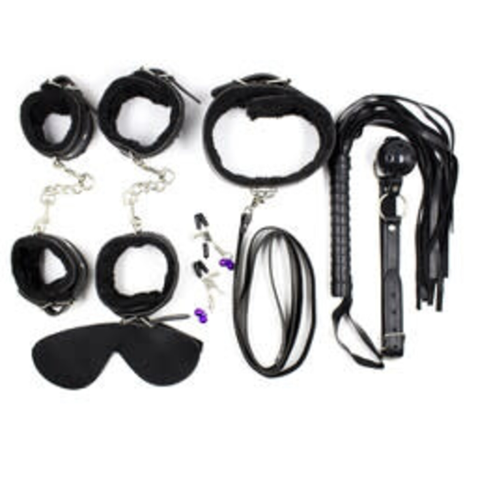 SHADES OF LOVE 7-PIECE COUPLES PASSION KIT BLACK SM1510