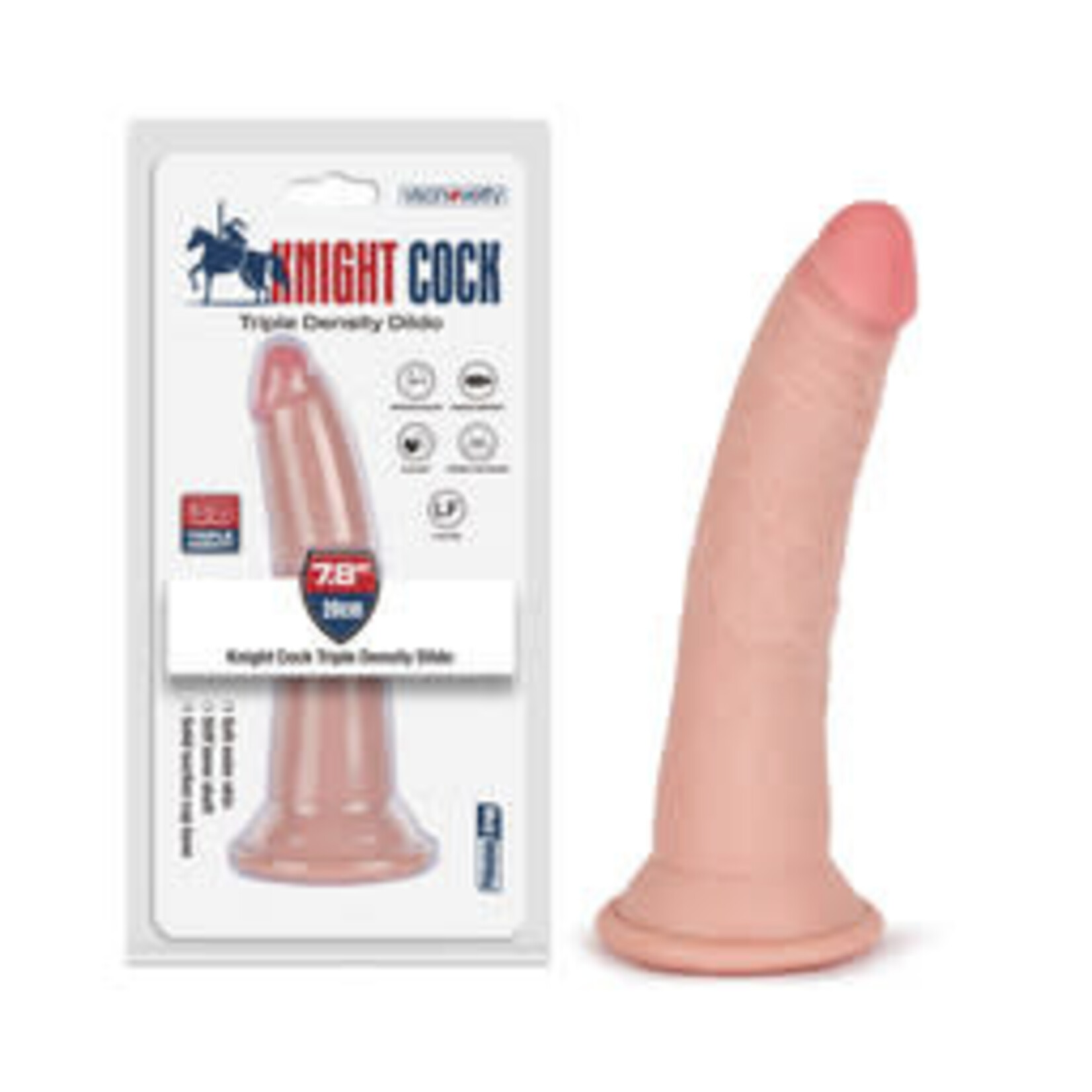 7.8" KNIGHT COCK 3D TRIPLE DENSITY DILDO