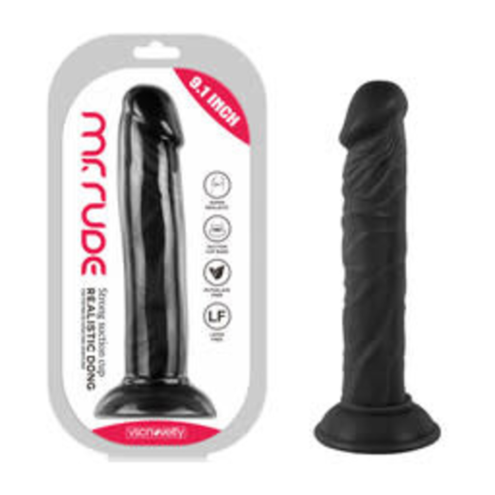 MR. RUDE 9.1" REALISTIC DONG BLACK