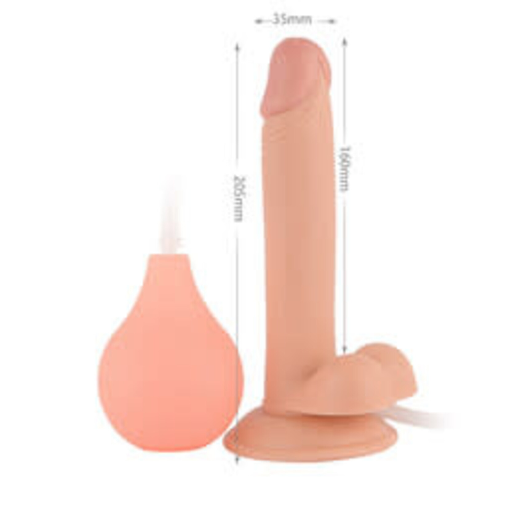 8" EASY-SQUIRTER EJACULATING REALISTIC DILDO
