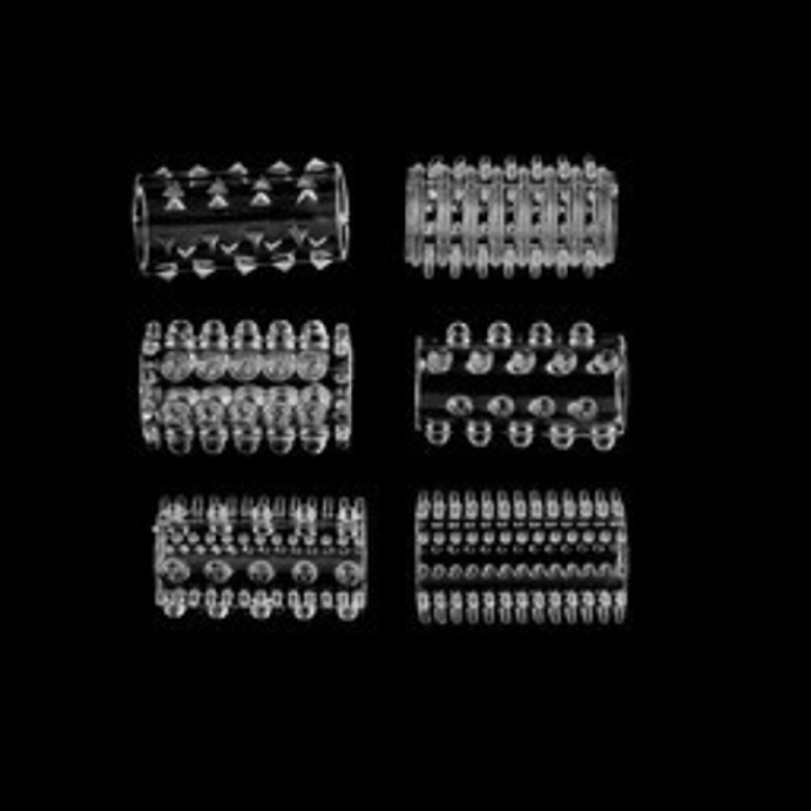 TEASERS TEXTURED PENIS SLEEVES CLEAR