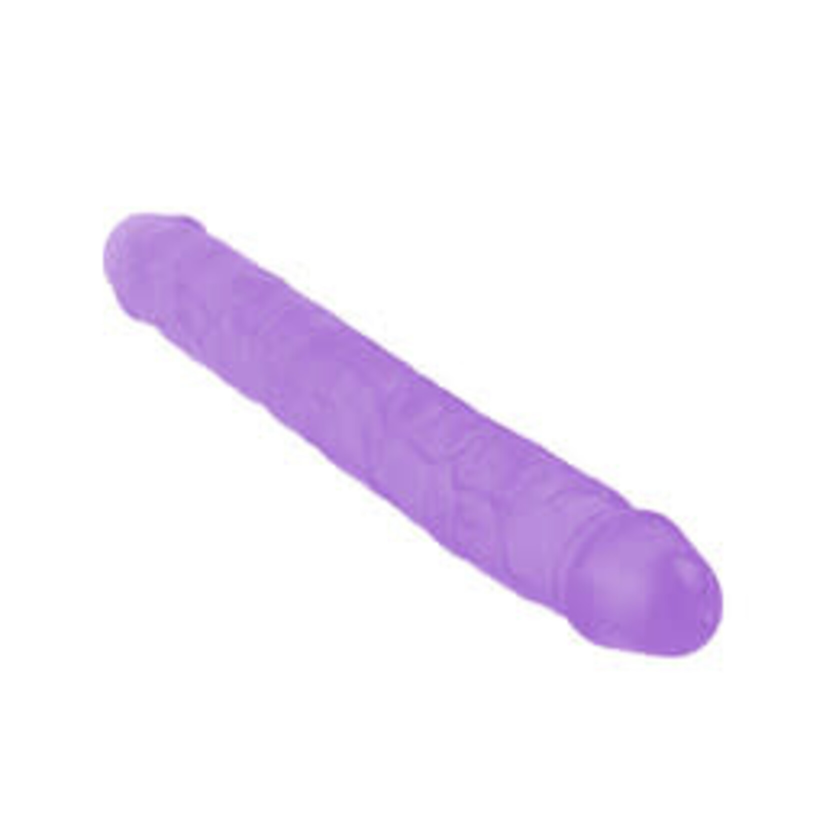 12" MR. RUDE -CRYSTAL JELLIES REALISTIC DOUBLE-ENDED DILDO PURPLE