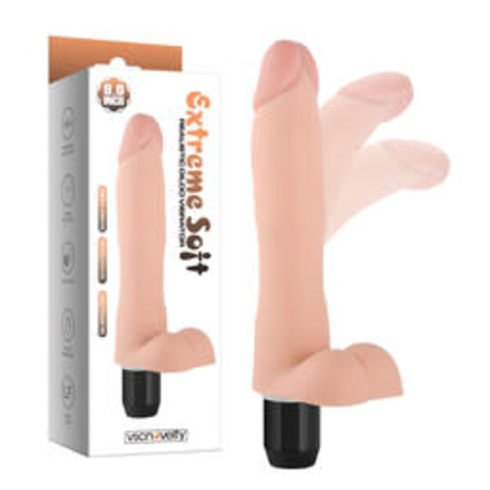 9.0" EXTREME SOFT REALISTIC DILDO VIBRATOR -BENDABLE&POSABLE