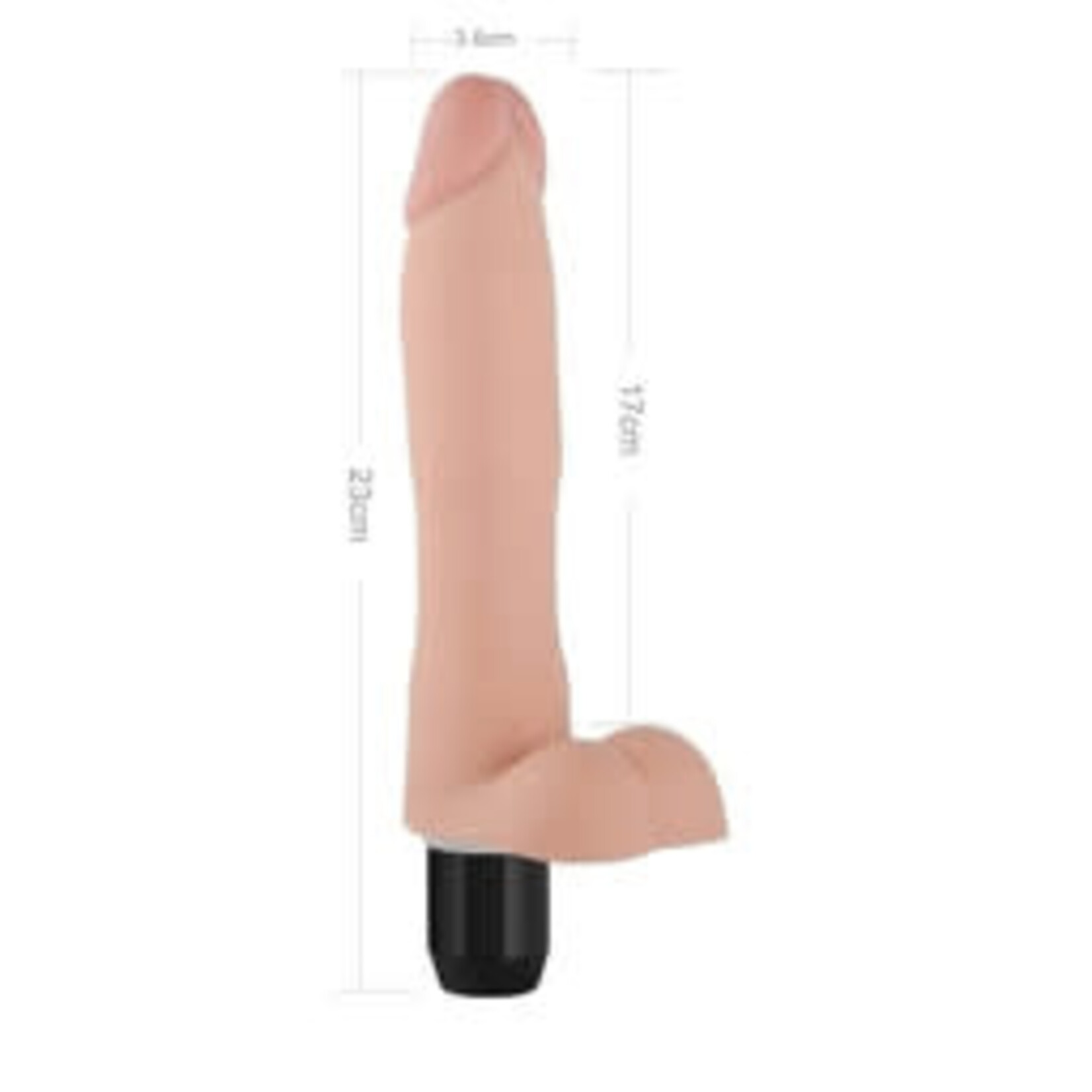 9.0" EXTREME SOFT REALISTIC DILDO VIBRATOR -BENDABLE&POSABLE